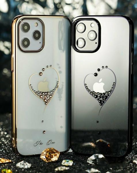 Kingxbar Wish Schutzhülle mit Swarovski-Kristallen iPhone 12 mini schwarz